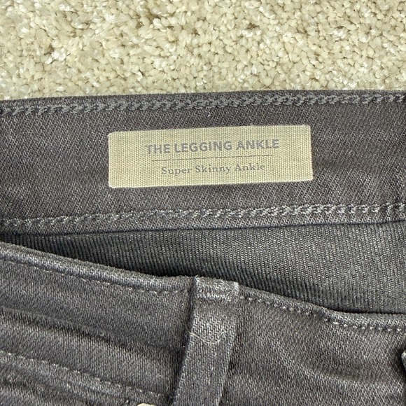 AG Adriano Goldschmied Legging Ankle Jeans Womens 29R Black Distressed Skinny - Picture 5 of 15